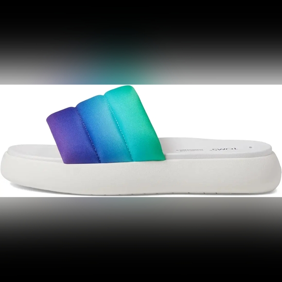 TOMS Alpargata Mallow Slide Women's 7 Shoes Rainbow - Picture 2 of 4